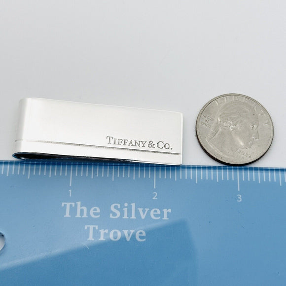 Tiffany Classic Stripe Money Clip in Sterling Silver Engravable