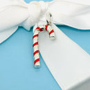 Tiffany & Co Candy Cane Candycane Charm in and Red Enamel and Sterling Silver-2