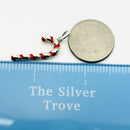 Tiffany & Co Candy Cane Candycane Charm in and Red Enamel and Sterling Silver-6