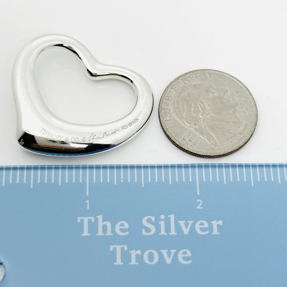 Tiffany Open Heart Pendant XL Extra Large 1.4" 35mm Jumbo by Elsa Peretti