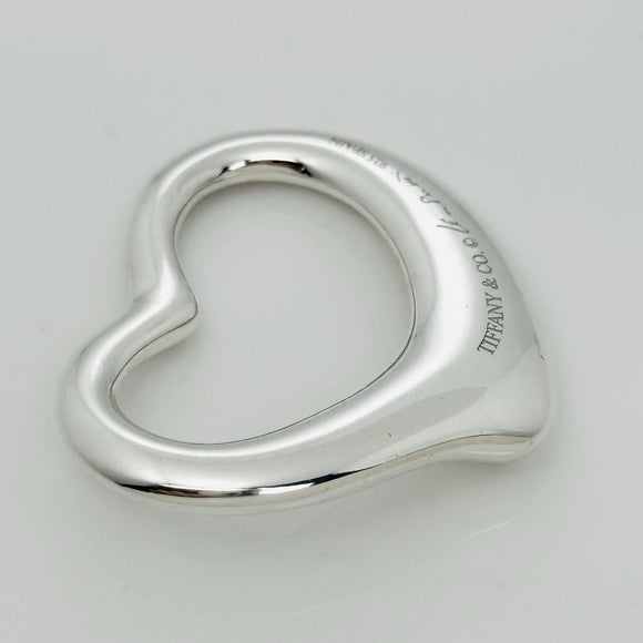 Tiffany Open Heart Pendant XL Extra Large 1.4" 35mm Jumbo by Elsa Peretti