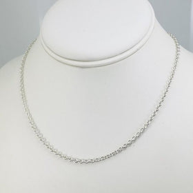 17.5" Tiffany & Co 3mm Large Link Rolo Chain Necklace