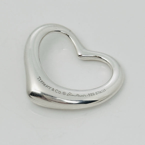 Tiffany Open Heart Pendant Large 27mm by Elsa Peretti in Sterling Silver