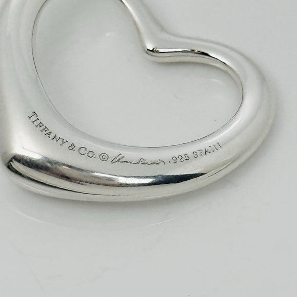 Tiffany Open Heart Pendant Large 27mm by Elsa Peretti in Sterling Silver