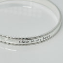 7.5" Tiffany Close to My Heart Beaded Edge Milgrain Bracelet in Sterling Silver-1