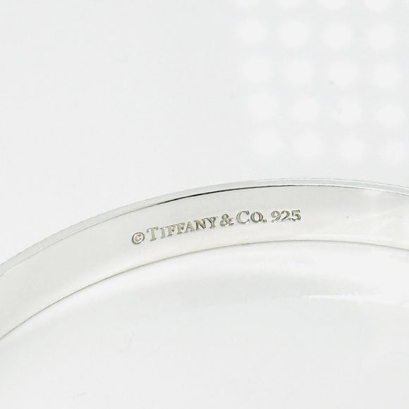 7.5" Tiffany Close to My Heart Beaded Edge Milgrain Bracelet in Sterling Silver