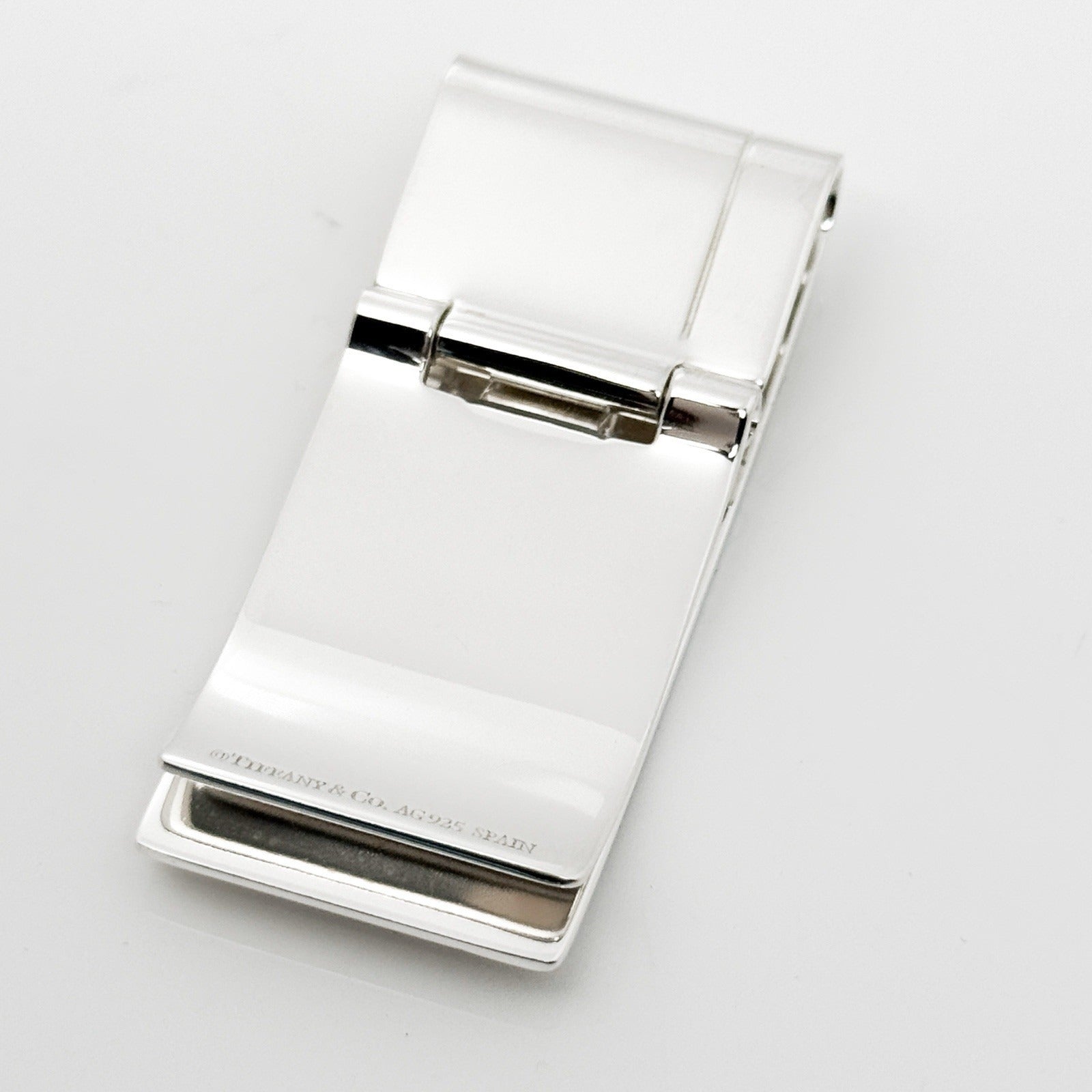 RARE Tiffany & Co Stripe Hinged Money Clip in Sterling Silver