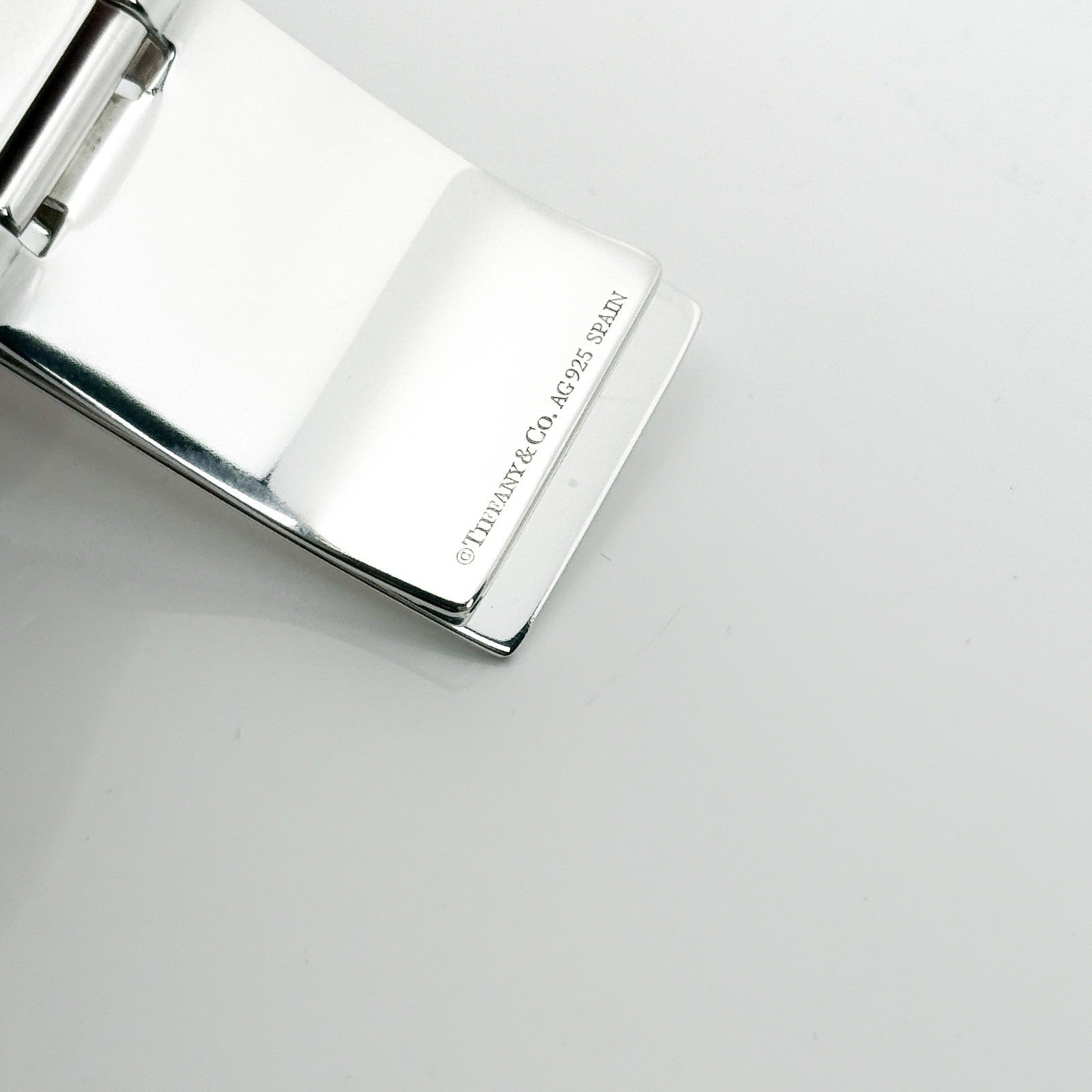 RARE Tiffany & Co Stripe Hinged Money Clip in Sterling Silver