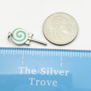 Tiffany Blue Lollipop Candy Charm or Pendant in Blue Enamel and Sterling Silver-6