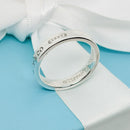 Size 8 Tiffany & Co 1837 Ring Narrow Concave in Sterling Silver-4