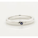 Size 8.5 Tiffany & Co Blue Sapphire Stacking Ring by Elsa Peretti in 925 Silver-1