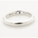 Size 8.5 Tiffany & Co Blue Sapphire Stacking Ring by Elsa Peretti in 925 Silver-6