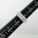 Size 7 Tiffany & Co Narrow Sterling Silver Somerset Mesh Weave Band Ring-5