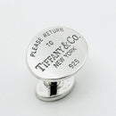 Return to Tiffany Oval Cufflink in Sterling Silver 1 Single Replacement For Lost-1