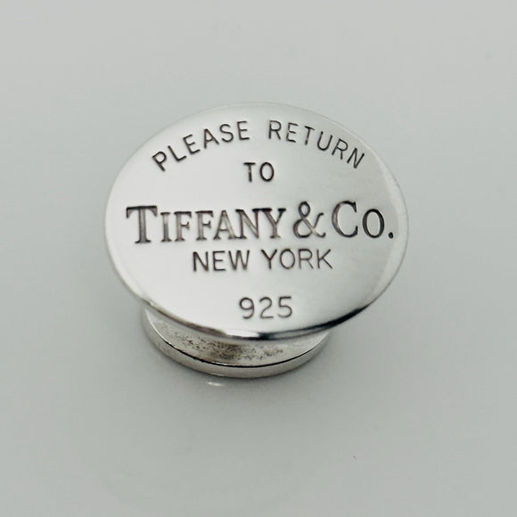 Return to Tiffany Oval Cufflink in Sterling Silver 1 Single Replacement For Lost