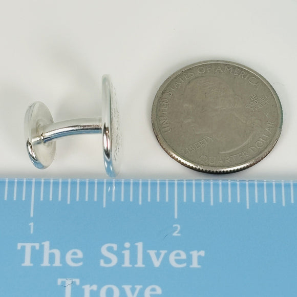 Return to Tiffany Oval Cufflink in Sterling Silver 1 Single Replacement For Lost