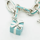 Tiffany Christmas Charm Bracelet Blue Enamel Tree, Mittens, Penguin, Cupcake Box-10