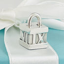 Tiffany & Co Atlas Padlock Charm Pendant Cube Box Square Roman Numerals-1