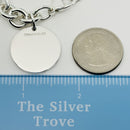 Tiffany Round Circle Tag Charm Bracelet with Engravable Blank Disc Engraving-6