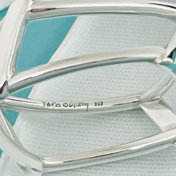 Size 7.5 Tiffany Frank Gehry Torque Ring Open Cutout Square Mens Unisex