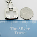 22" Tiffany & Co Mens Roman Cross Necklace in Silver Large Link Plus Size-9