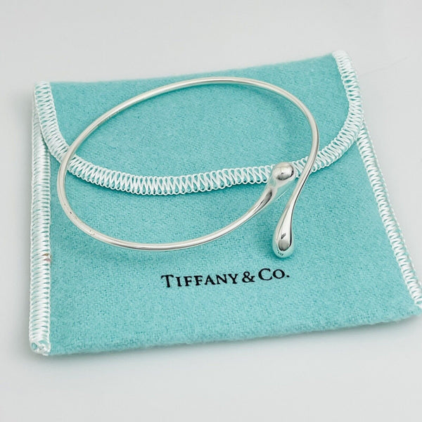 Tiffany & Co Elongated Teardrop Bangle Bracelet Elsa Peretti in Sterling Silver - 2