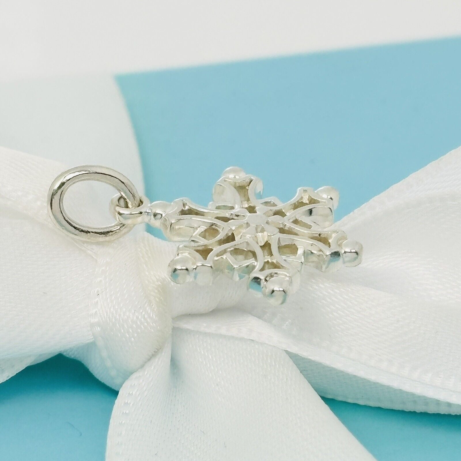 Tiffany & Co Snowflake Charm or Pendant in Sterling Silver