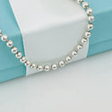 16" Tiffany Dog Chain Bead Necklace in Silver with Lobster Clasp - 4