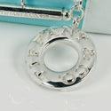20" Large Tiffany & Co Toggle Necklace No Heart Donut Doughnut Round Clasp - 4