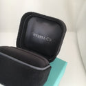 Tiffany Ring Gift Storage Box Blue Black Suede Leather Presentation Storage - 3