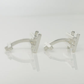 RARE Tiffany & Co Axis Cufflinks by Frank Gehry in Sterling Silver - 0