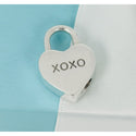 Tiffany & Co XOXO Kisses Hugs Heart Padlock Charm Pendant in Sterling Silver - 1