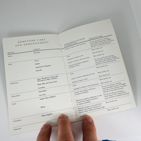 3 About Your Tiffany Gemstone & Pearl Jewelry Cleaning Manual Guide Booklet