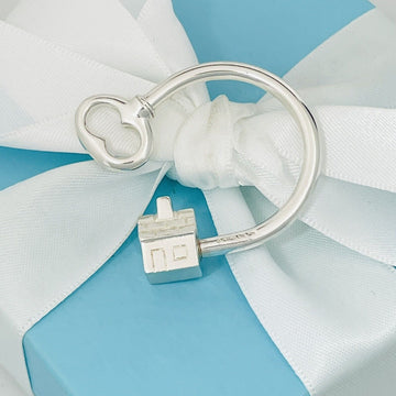 Tiffany & Co House Key Ring Chain in Sterling Silver