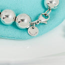 7.25" inch Tiffany & Co HardWear Ball Bracelet in Silver with Blue Pouch-3