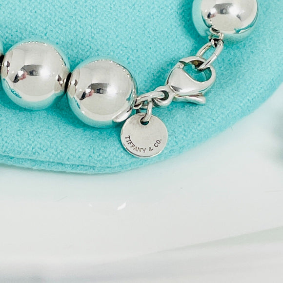 7.25" inch Tiffany & Co HardWear Ball Bracelet in Silver with Blue Pouch