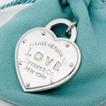 Please Return to Tiffany Love Studded Heart Tag Extra Large Jumbo Pendant Charm - 0