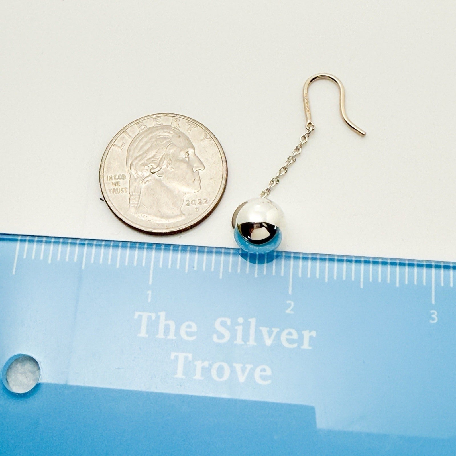SINGLE Tiffany & Co 10mm HardWear Bead Ball Drop Hook Dangle Replacement Earring