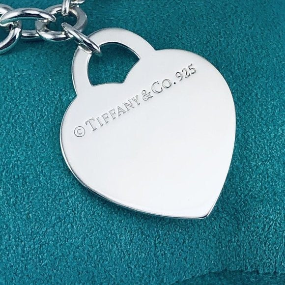 18" Return to Tiffany & Co Extra Large Jumbo Heart Tag Toggle Necklace