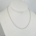 18.5" Tiffany Bead Necklace Dog Chain Mens Unisex in Sterling Silver - 2