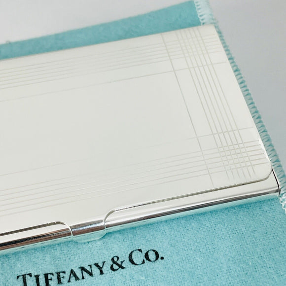 Tiffany & Co Business Card Holder Machined Turned Engravable in Sterling Silver