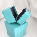 Tiffany & Co Blue Leather Empty Ring Box and Blue Gift Box - 3
