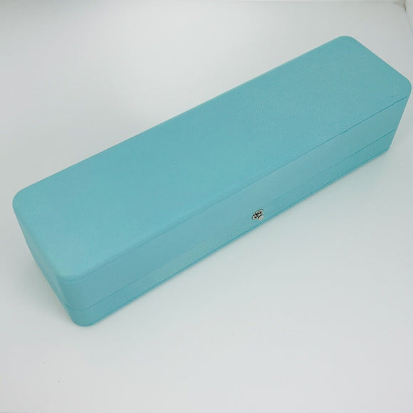 Tiffany & Co Watch or Bracelet Storage Box in Blue Leather Lux AUTHENTIC