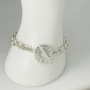 8.25" Large Tiffany & Co Sterling Silver 1837 Mens Unisex Toggle Bracelet-7