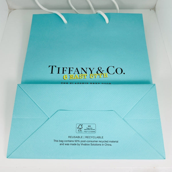 Tiffany & Co 6 East 57th Limited Edition Blue Shopping Gift Bag 10" X 8" x 4" - 3