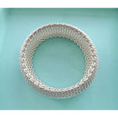 Tiffany Wide Somerset Bracelet Mesh Weave Flexible Bangle in Sterling Silver-4