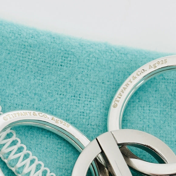 PRISTINE Tiffany & Co 1837 Makers Valet Key Ring Chain in Sterling Silver