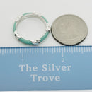 Size 9.5 Tiffany Signature X Kiss Ring in Blue Enamel and Sterling Silver-8