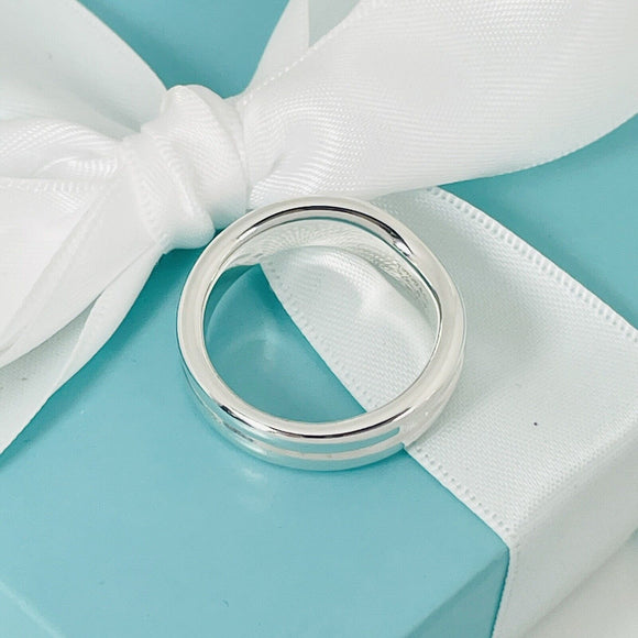 Size 10.5 Tiffany Doppio Ring by ELsa Peretti Mens Unisex in Sterling Silver