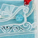 Tiffany Crystal Santa Sleigh Christmas Tree Holiday Ornament with Red Ribbon-6